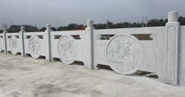 宿迁芝麻白河道栏杆 石材栏杆