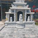 宿迁芝麻白中国黑石材套墓 花岗岩墓碑