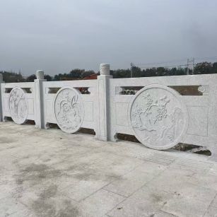 宿迁芝麻白河道栏杆 石材栏杆