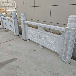 宿迁芝麻白河道栏杆 石材栏杆