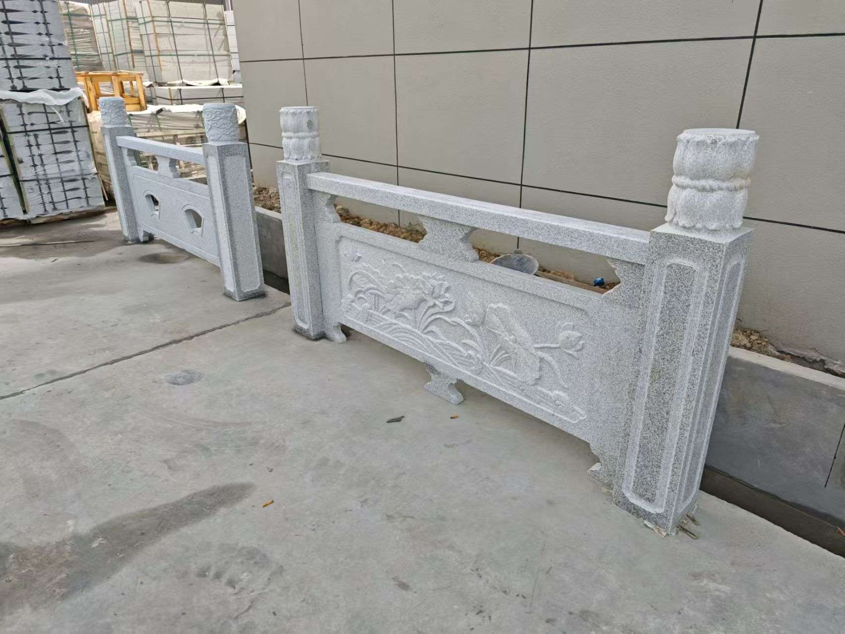 宿迁芝麻白河道栏杆 石材栏杆